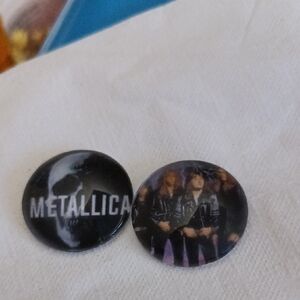 Set of 2 magnets 1" Metallica